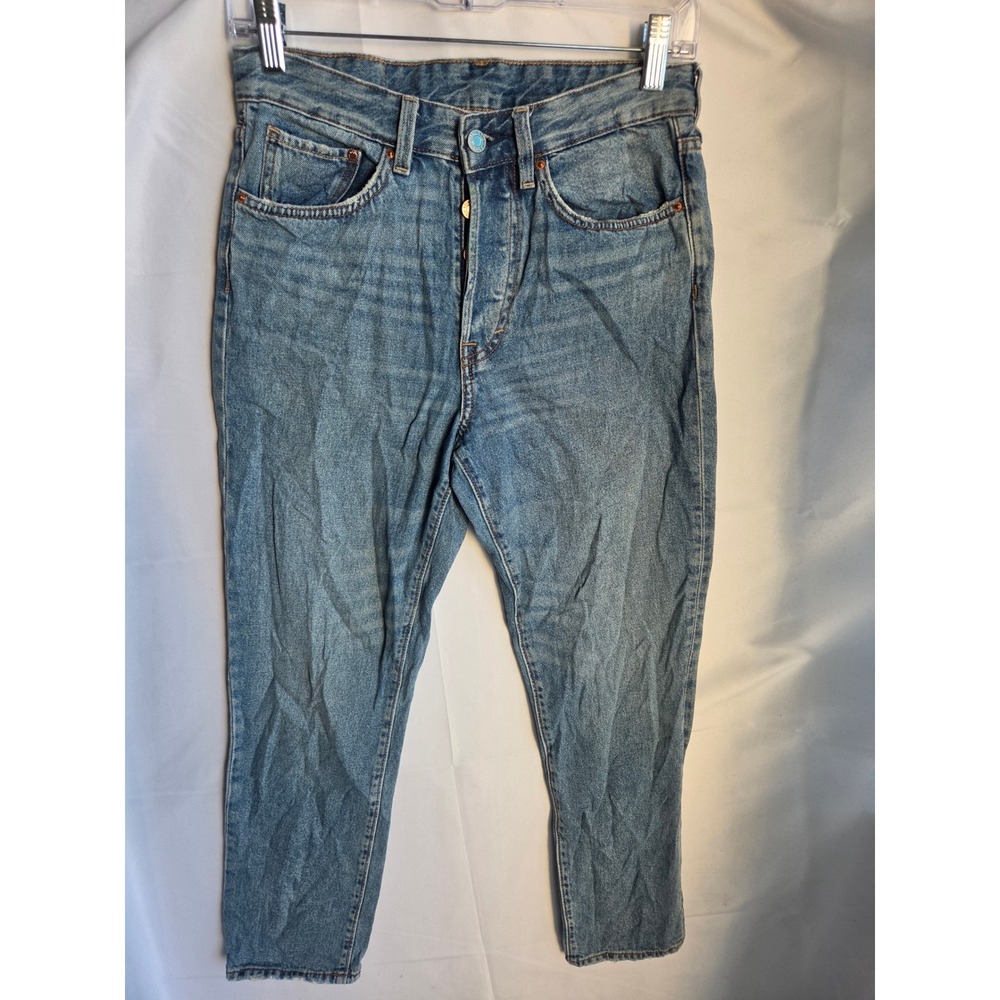 H&M &Denim Vintage Fit Jeans Womens  Blue Medium Wash Relaxed High Tapered
